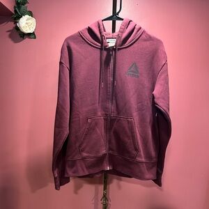 Reebok Burgundy Full-Zip Hoodie